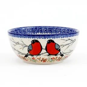 Miska ceramiczna C38 0,6l <br> Unikat U4908 Czerwone Gile Marii Starzyk  Ceramika Artystyczna Bolesławiec